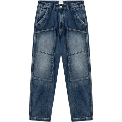 Super Knee Denim Jeans Blau , Herren, Größe: W28 - Amish - Modalova