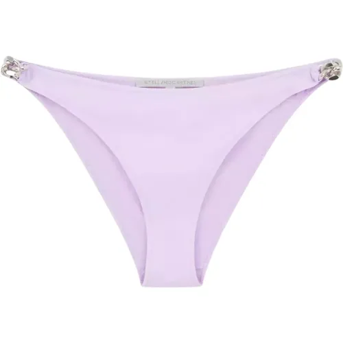 Pastellila Bikinihose mit Silbernen Ketten , Damen, Größe: S - Stella Mccartney - Modalova