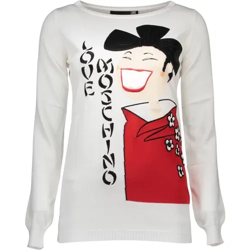 Embellished Sweater , female, Sizes: XS - Love Moschino - Modalova