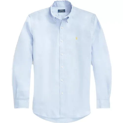 Herrenbekleidung Hemden Blau Ss24 , Herren, Größe: M - Ralph Lauren - Modalova