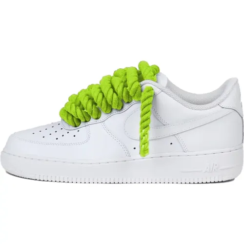 Air Force 1 Lime Green Rope Laces , male, Sizes: 12 UK, 10 1/2 UK, 6 1/2 UK, 2 1/2 UK, 4 UK, 2 UK, 7 UK, 9 UK, 8 1/2 UK, 3 1/2 UK, 10 UK, 5 UK, 4 1/2 - Nike - Modalova