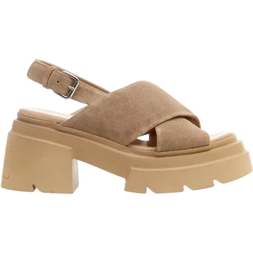 Suede Cross Sandals , female, Sizes: 2 UK, 3 UK, 7 UK, 6 UK - Elena Iachi - Modalova