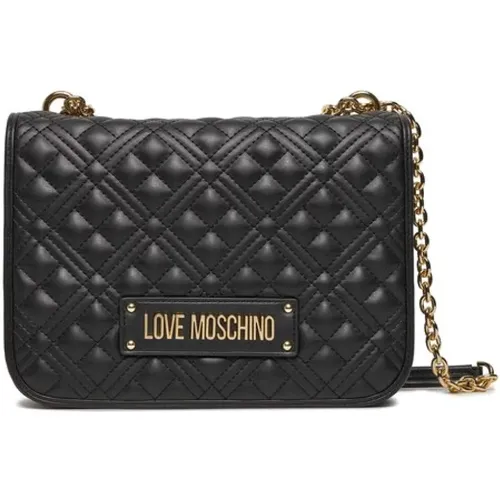 Heart Logo Chain Shoulder Bag , female, Sizes: ONE SIZE - Love Moschino - Modalova