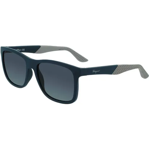Grey Shaded Sunglasses Sf1028S , male, Sizes: 56 MM - Salvatore Ferragamo - Modalova