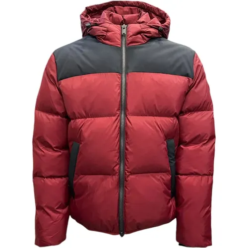 Jacke mit roter und blauer Kapuze für Männer - XL , Herren, Größe: L - Harmont & Blaine - Modalova