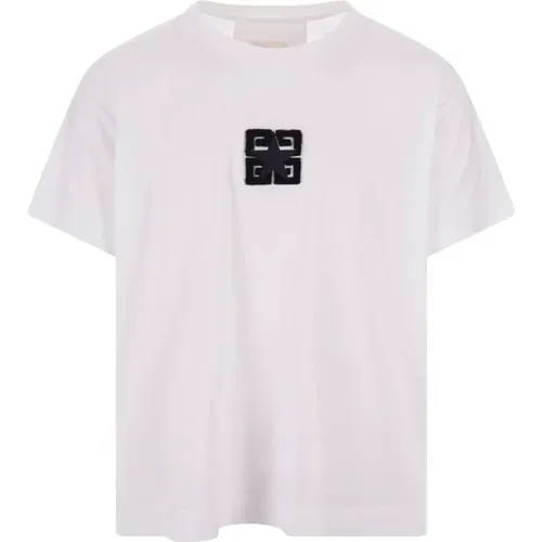 Weißes T-Shirt mit 4G Stars Logo , Herren, Größe: M - Givenchy - Modalova