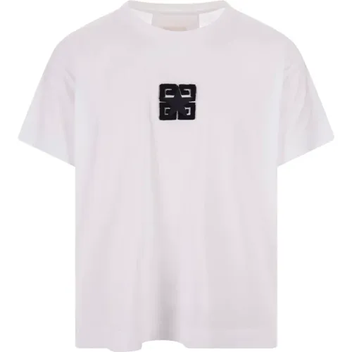 Weißes T-Shirt mit 4G Stars Logo , Herren, Größe: S - Givenchy - Modalova