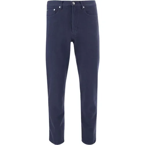 Marineblaue Baumwoll-Denim-Jeans Klassischer Stil , Herren, Größe: W25 - A.p.c. - Modalova