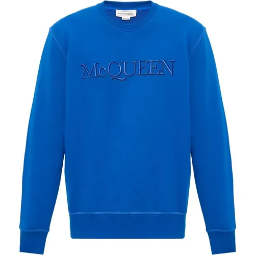 Sweatshirt with logo , male, Sizes: L - alexander mcqueen - Modalova