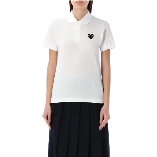 Black Heart Polo Shirt , female, Sizes: M - Comme des Garçons - Modalova