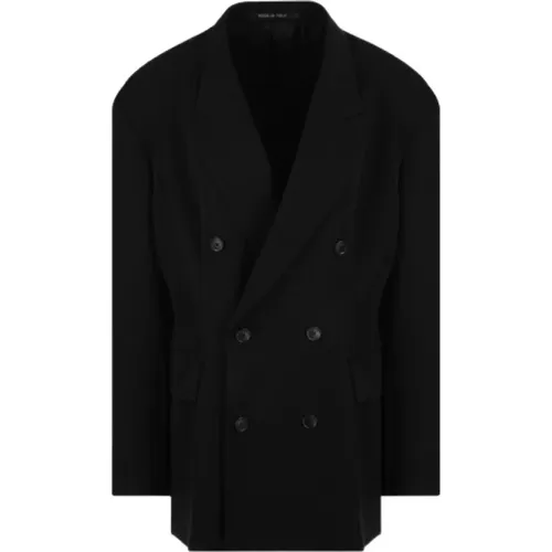 Wool Double-Breasted Jacket , female, Sizes: S, XS - Balenciaga - Modalova