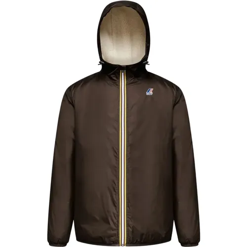 Waterproof Short Jacket with Sherpa Lining , male, Sizes: S, M, L - K-way - Modalova