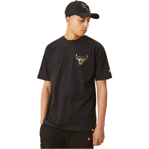 Chicago Bulls Metallic Print t -Shirt - new era - Modalova