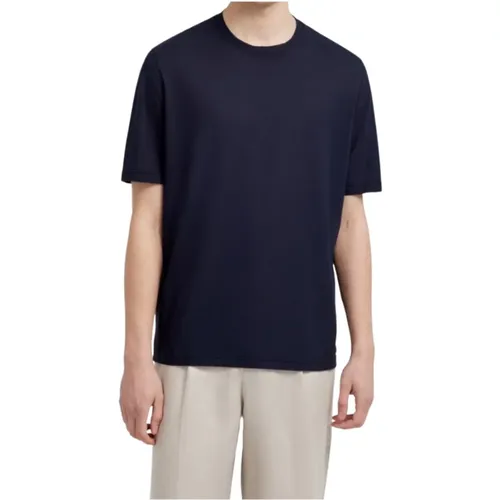 Short Sleeve Round Neck T-shirt , male, Sizes: M, L - Filippo De Laurentiis - Modalova