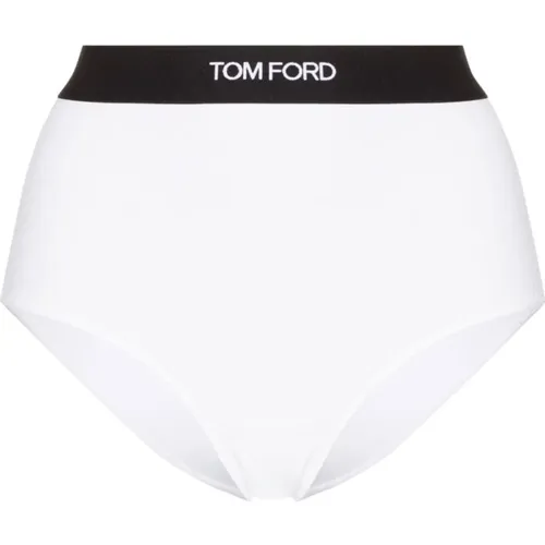 Weiße Unterwäsche mit Logo-Bund , Damen, Größe: M - Tom Ford - Modalova