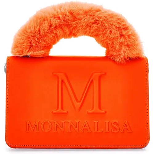 Plush Handle Handbag , female, Sizes: ONE SIZE - Monnalisa - Modalova