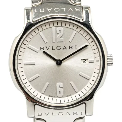 Pre-owned Stainless Steel watches , female, Sizes: ONE SIZE - Bvlgari Vintage - Modalova