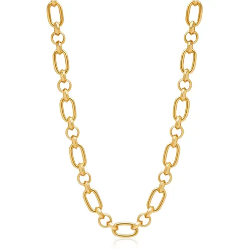 Chunky T-Bar Chain Necklace , female, Sizes: ONE SIZE - Nialaya - Modalova