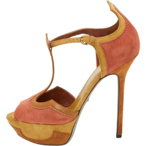 Pre-owned Suede sandals , female, Sizes: 5 1/2 UK - Sergio Rossi Pre-owned - Modalova