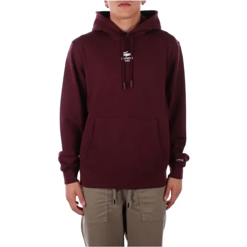 Bordeaux Hoodie Live Pullover , Herren, Größe: L - Lacoste - Modalova