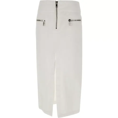 Cotton Skirt Zip Closure Pockets , female, Sizes: M, XS, S - Dondup - Modalova