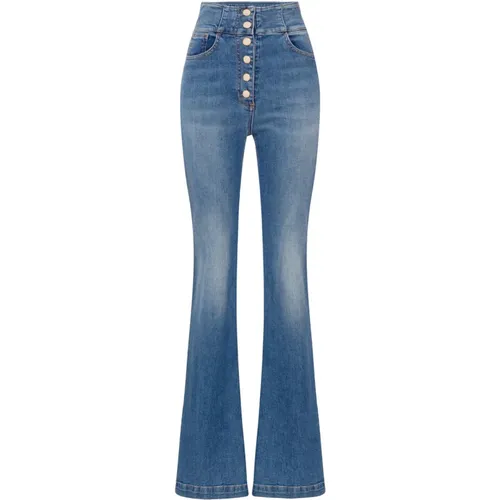 Flared Jeans , female, Sizes: W30, W26, W29, W27, W31 - Elisabetta Franchi - Modalova