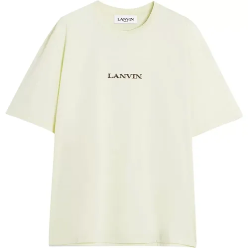 Embroidered T-Shirt for Modern Man , male, Sizes: M, S, L - Lanvin - Modalova