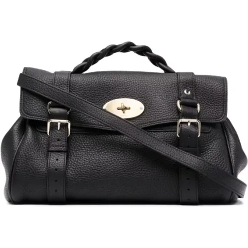 Schwarze handgefertigte Crossbody-Tasche mit geflochtenem Griff - Mulberry - Modalova