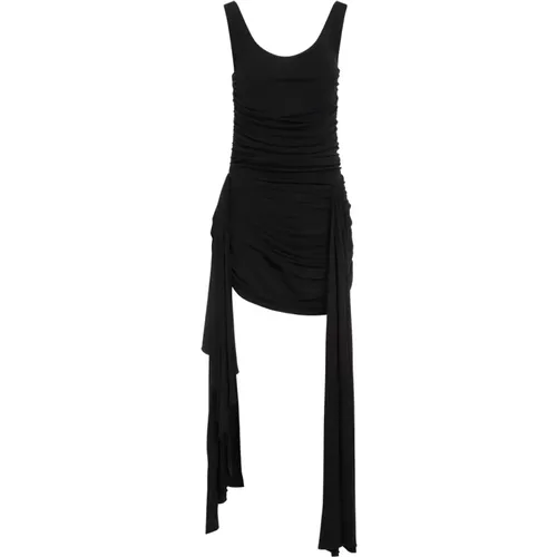 Schwarzes Asymmetrisches Kleid - Mugler - Modalova