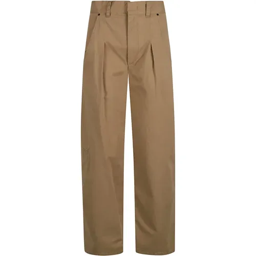 Cotton Trousers with Pleat Detailing , female, Sizes: M, S - Isabel marant - Modalova