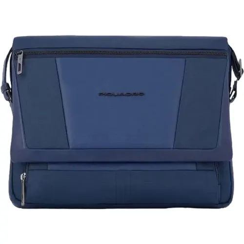 Fabric Computer Messenger Bag , male, Sizes: ONE SIZE - Piquadro - Modalova