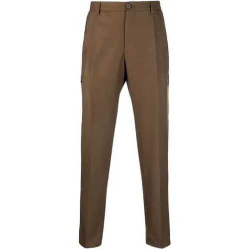 Wool Pleated Trousers , male, Sizes: L, M, XL - Tagliatore - Modalova