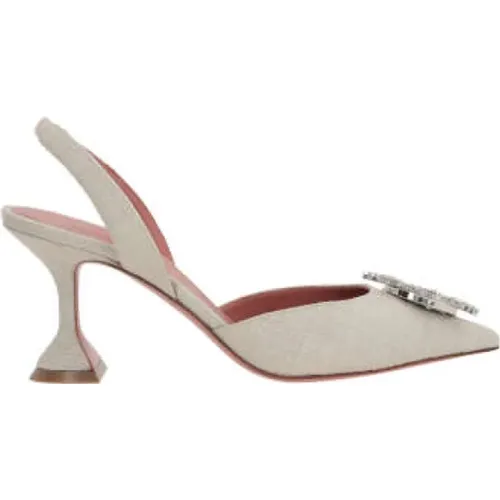 Crystal Slingback Heels , female, Sizes: 4 UK, 4 1/2 UK, 8 UK - Amina Muaddi - Modalova