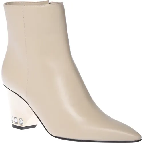 Ankle boots in vanilla leather - Baldinini - Modalova