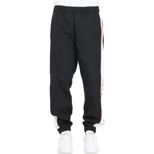 Schwarze Hose mit seitlichem Logo-Print , Herren, Größe: XS - adidas Originals - Modalova