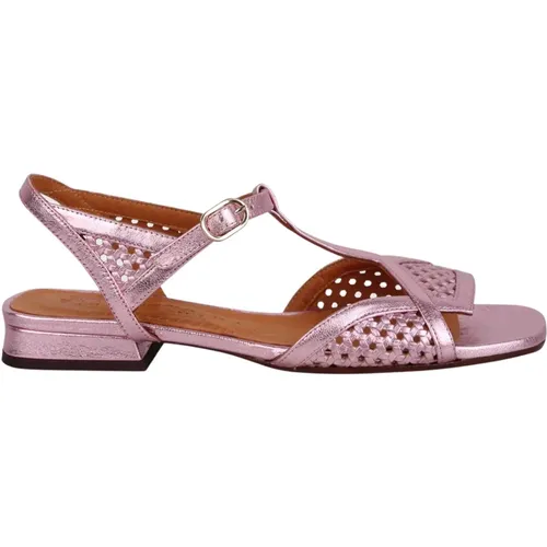 Metallic Caged Leather Sandals with Ankle Strap , female, Sizes: 4 UK, 6 1/2 UK - Chie Mihara - Modalova
