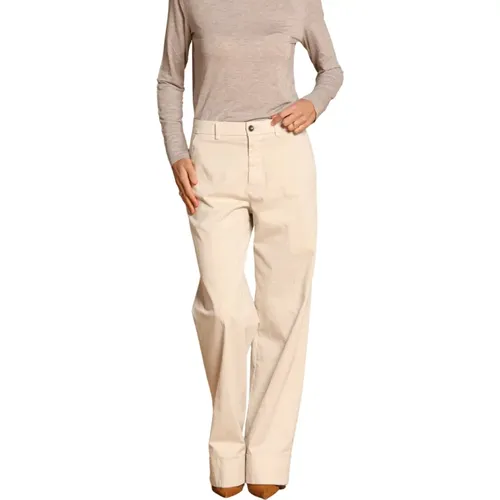 Satin Chino Hose mit Lockerer Passform , Damen, Größe: 3XS - Mason's - Modalova