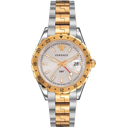 Hellenyium GMT Watch , male, Sizes: ONE SIZE - Versace - Modalova
