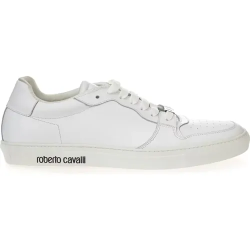 Leather Low-Top Sneakers , female, Sizes: 3 UK, 4 UK - Roberto Cavalli - Modalova
