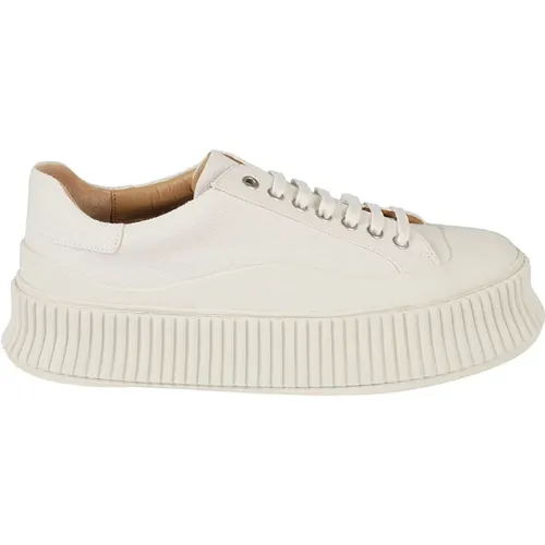 Cloud Low-Top Leder Sneakers , Damen, Größe: 41 EU - Jil Sander - Modalova