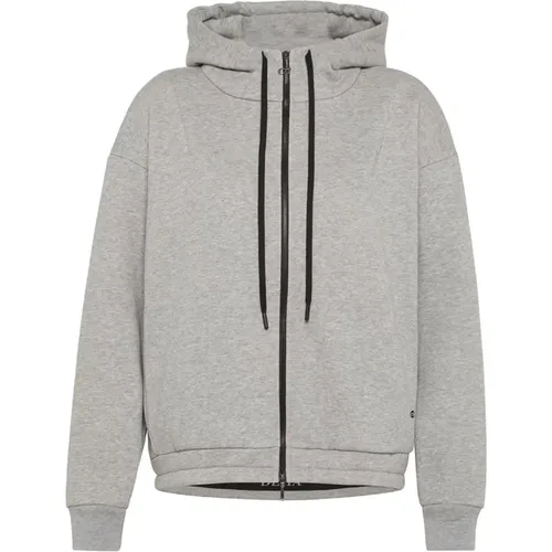 Grau Melange Zip-Through Hoodie für Frauen , Damen, Größe: XS - DEHA - Modalova