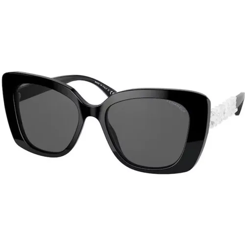 Sonnenbrille, Schwarze Montage - Chanel - Modalova