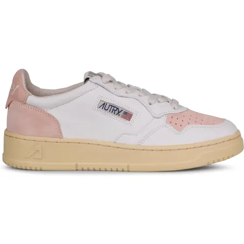 Perforierte Low-Top Sneaker , Damen, Größe: 37 EU - Autry - Modalova