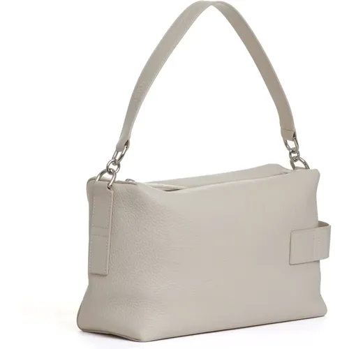 Cremefarbene Lederhandtasche Eleganz - Hogan - Modalova