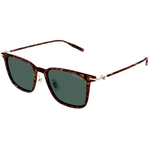 Stilvolle Sonnenbrille in Schwarz , Herren, Größe: 52 MM - Montblanc - Modalova