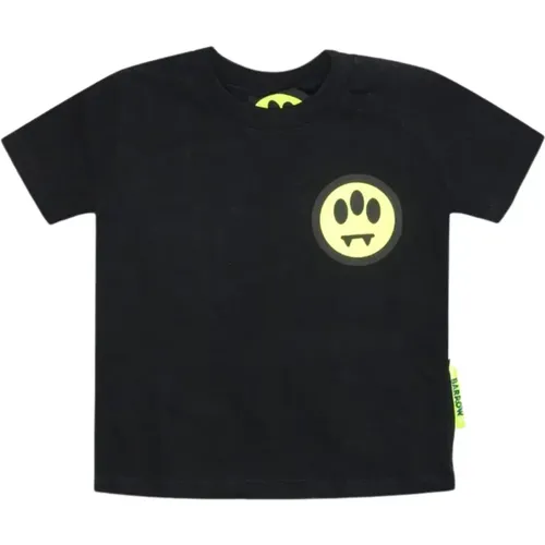 Schwarzes Kinder T-Shirt mit Smile-Print - Barrow - Modalova