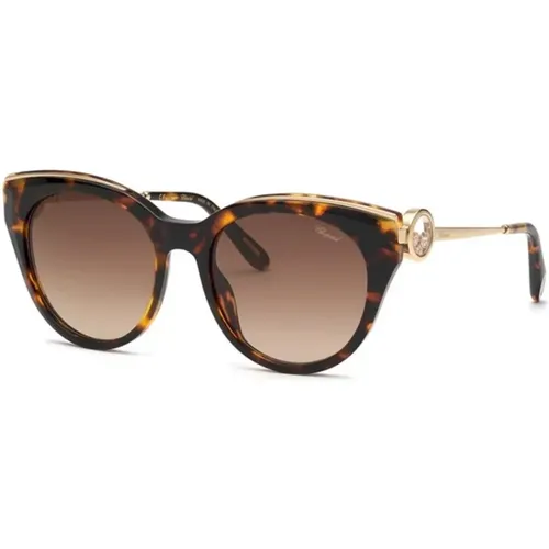 Classic Havana Gradient Sunglasses , female, Sizes: 55 MM - Chopard - Modalova