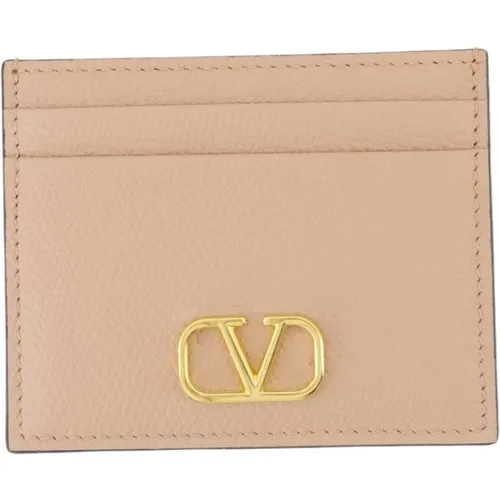 Metallic Logo Card Holder , female, Sizes: ONE SIZE - Valentino Garavani - Modalova