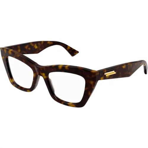 Braun/Havanna Optische Brille , Damen, Größe: 50 MM - Bottega Veneta - Modalova