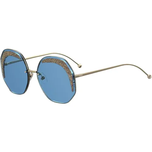 Gold/Blue Sunglasses Glass FF 0358/S,Rose Gold/ Sunglasses FF 0358/S - Fendi - Modalova